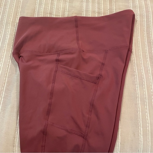 90 Degree By Reflex Interlink High Rise 7/8 Ankle Leggings Mauve Pink Medium - Picture 5 of 9